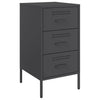 Stella Homewares Bedside Cabinets 2 pcs Black 36x39x68 cm Steel