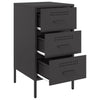 Stella Homewares Bedside Cabinets 2 pcs Black 36x39x68 cm Steel