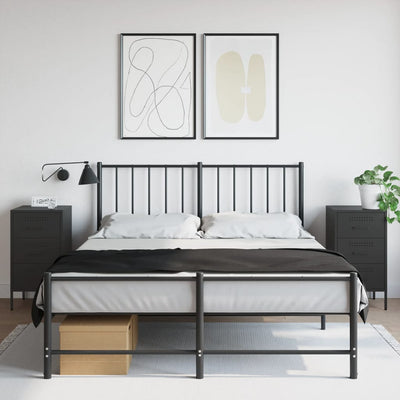 Stella Homewares Bedside Cabinets 2 pcs Black 36x39x68 cm Steel