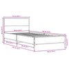 Stella Homewares Bed Frame without Mattress Black 90x190 cm