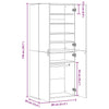 Stella Homewares Shoe Cabinet White 80x39x178 cm Engineered Wood