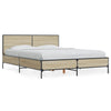 Stella Homewares Bed Frame without Mattress Sonoma Oak 135x190 cm