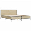 Stella Homewares Bed Frame without Mattress Sonoma Oak 135x190 cm