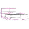 Stella Homewares Bed Frame without Mattress Sonoma Oak 135x190 cm