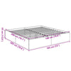 Stella Homewares Bed Frame without Mattress White 183x203 cm King