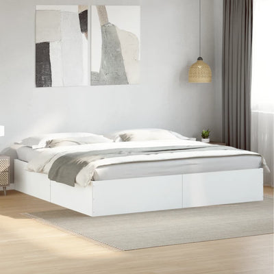 Stella Homewares Bed Frame without Mattress White 183x203 cm King