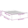 Stella Homewares Bed Frame without Mattress White 135x190 cm