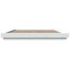 Stella Homewares Bed Frame with LED Lights without Mattress White 183x203 cm King