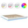 Stella Homewares Bed Frame with LED Lights without Mattress White 183x203 cm King