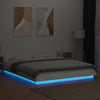 Stella Homewares Bed Frame with LED Lights without Mattress White 150x200 cm