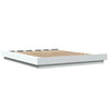 Stella Homewares Bed Frame with LED Lights without Mattress White 150x200 cm