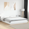 Stella Homewares Bed Frame with LED Lights without Mattress White 150x200 cm