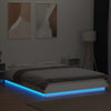 Stella Homewares Bed Frame with LED Lights without Mattress White 135x190 cm
