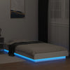 Stella Homewares Bed Frame with LED Lights without Mattress White 90x190 cm