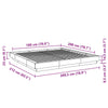 Stella Homewares Bed Frame without Mattress White 183x203 cm King