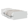 Stella Homewares Bed Frame with Drawers without Mattress White 90x190 cm