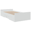 Stella Homewares Bed Frame with Drawers without Mattress White 90x190 cm