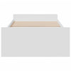 Stella Homewares Bed Frame with Drawers without Mattress White 90x190 cm