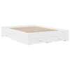 Stella Homewares Bed Frame with Drawers without Mattress White 135x190 cm