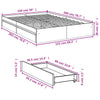Stella Homewares Bed Frame with Drawers without Mattress White 150x200 cm