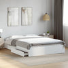 Stella Homewares Bed Frame with Drawers without Mattress White 150x200 cm