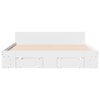 Stella Homewares Bed Frame with Drawers without Mattress White 150x200 cm