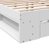 Stella Homewares Bed Frame with Drawers without Mattress White 150x200 cm