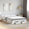 Stella Homewares Bed Frame with Drawers without Mattress White 150x200 cm