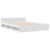 Stella Homewares Bed Frame with Drawers without Mattress White 135x190 cm