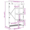 Stella Homewares Wardrobe 110x45x170 cm Bamboo
