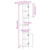 Stella Homewares Bathroom Cabinet Sonoma Oak 30x30x190 cm Engineered Wood