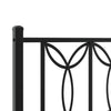 Stella Homewares Metal Bed Frame without Mattress with Headboard Black 90x190 cm