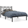 Stella Homewares Metal Bed Frame without Mattress with Headboard Black 107x203 cm King Single