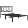 Stella Homewares Metal Bed Frame without Mattress with Headboard Black 107x203 cm King Single