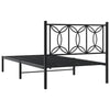 Stella Homewares Metal Bed Frame without Mattress with Headboard Black 107x203 cm King Single