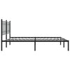 Stella Homewares Metal Bed Frame without Mattress with Headboard Black 183x203 cm King