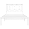 Stella Homewares Metal Bed Frame without Mattress with Headboard White 107x203 cm King Single