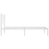 Stella Homewares Metal Bed Frame without Mattress with Headboard White 107x203 cm King Single