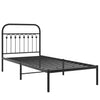 Stella Homewares Metal Bed Frame without Mattress with Headboard Black 90x190 cm