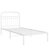 Stella Homewares Metal Bed Frame without Mattress with Headboard White 90x190 cm