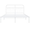 Stella Homewares Metal Bed Frame without Mattress with Headboard White 135x190 cm