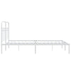 Stella Homewares Metal Bed Frame without Mattress with Headboard White 135x190 cm
