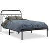 Stella Homewares Metal Bed Frame without Mattress with Headboard Black 107x203 cm King Single