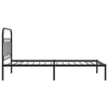 Stella Homewares Metal Bed Frame without Mattress with Headboard Black 107x203 cm King Single