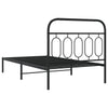 Stella Homewares Metal Bed Frame without Mattress with Headboard Black 107x203 cm King Single