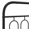 Stella Homewares Metal Bed Frame without Mattress with Headboard Black 107x203 cm King Single