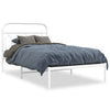 Stella Homewares Metal Bed Frame without Mattress with Headboard White 107x203 cm King Single