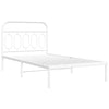 Stella Homewares Metal Bed Frame without Mattress with Headboard White 107x203 cm King Single
