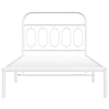 Stella Homewares Metal Bed Frame without Mattress with Headboard White 107x203 cm King Single