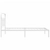 Stella Homewares Metal Bed Frame without Mattress with Headboard White 107x203 cm King Single